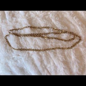 Vintage cool circle Goldtone chain necklace